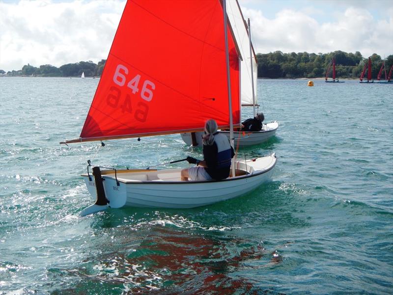 Scows starting race 2 during the weekend's racing at Bembridge photo copyright Mike Samuelson taken at Bembridge Sailing Club and featuring the Scow class