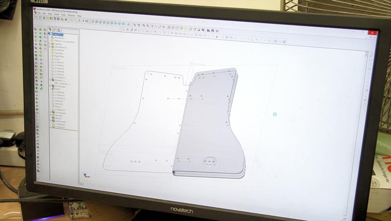 The rudder stock design in SolidWorks - photo © Mark Jardine