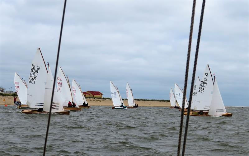 Busy port start during the British 12 Sq M Sharpie Nationals at Wells Sailing Club photo copyright James Case taken at Wells Sailing Club and featuring the Sharpie class