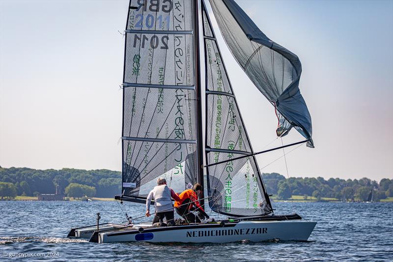 Pete Jary dominated the Shearwater fleet on his spectacularly finished boat during the Rutland Cat Open 2024 photo copyright Gordon Upton / www.guppypix.com taken at Rutland Sailing Club and featuring the Shearwater class