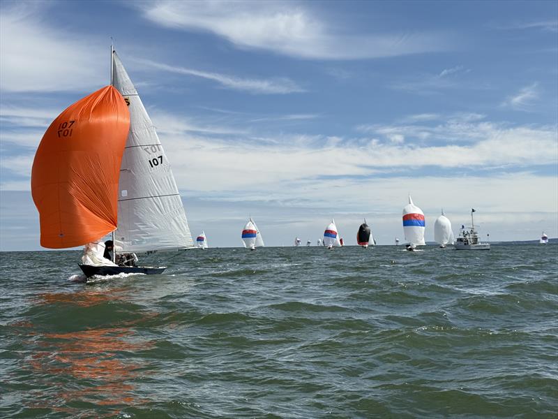 Grace ahead during the 60th Shields National Championship photo copyright Doug Reynolds taken at Larchmont Yacht Club and featuring the Shields class