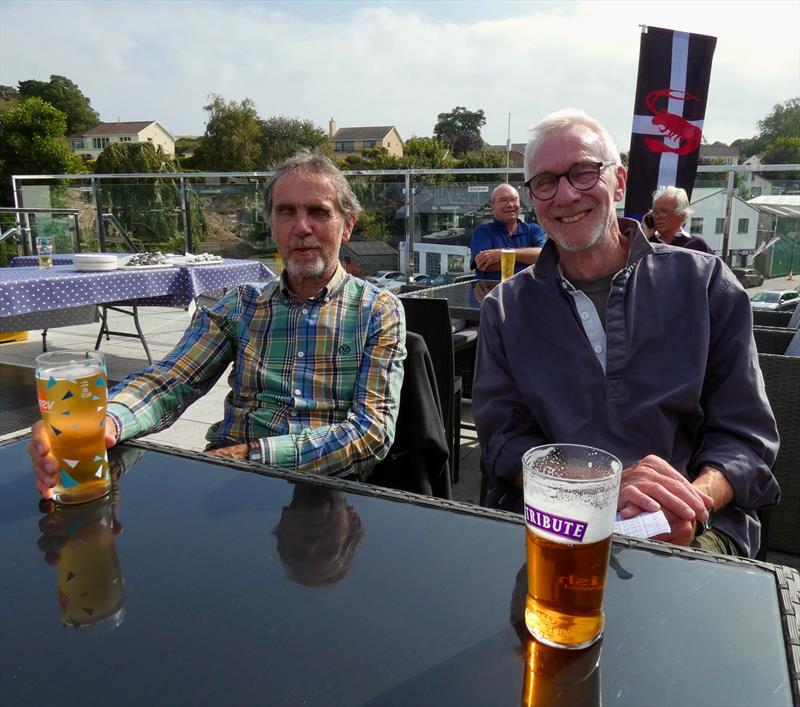 Time to relax and chat on the Mylor Yacht Club terrace during the Shrimper 19 Open Championship 2024 - photo © Jeanette Ruberry