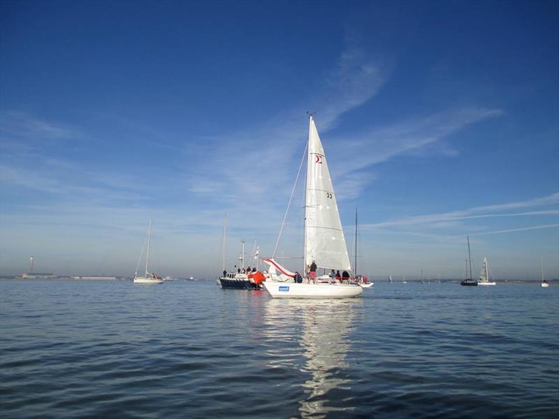 Light winds on the first weekend of the Garmin Hamble Winter Series, incorporating the MDL Hamble Big Boat Championships - photo © Malcolm Donald