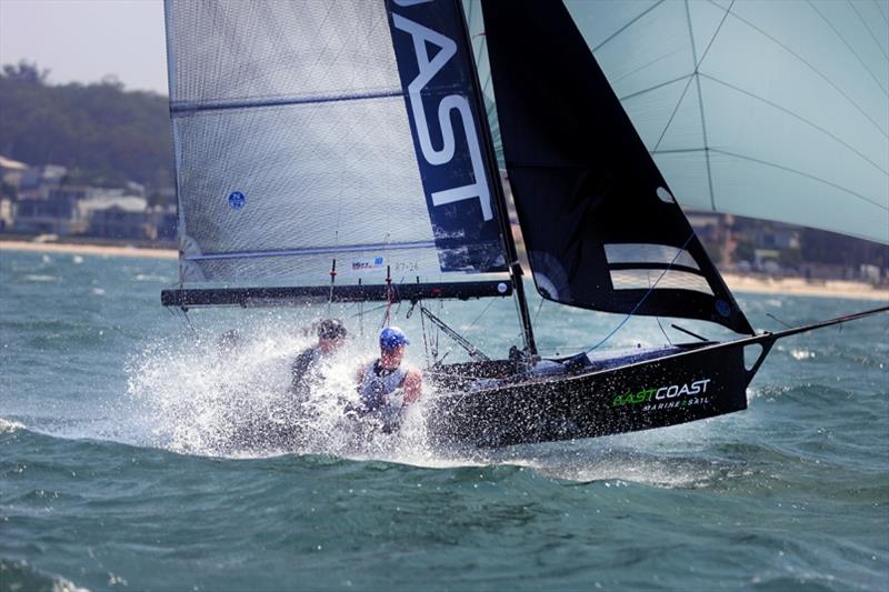 East Coast Marine - Day 5, Australian 16ft and 13ft Skiff Championships 2020 photo copyright Mark Rothfield taken at Port Stephens Sailing and Aquatic Club and featuring the 16ft Skiff class