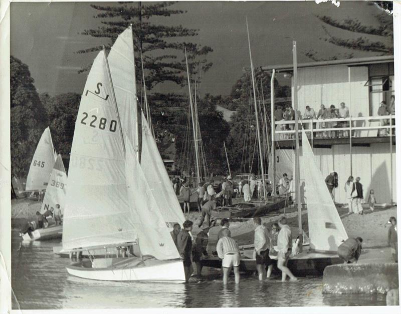 A mixed fleet adjacent to the Club - photo © Gosford Sailing Club