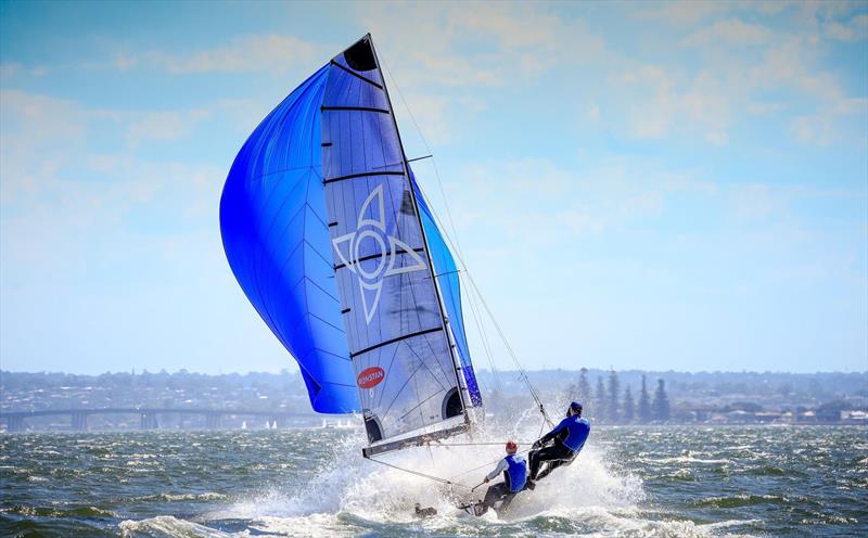 Noakes photo copyright Sailmedia taken at St George Sailing Club and featuring the 16ft Skiff class