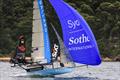 18ft Skiff NSW Championship Day 2 - Sotheby's Ballard Property in full flight © SailMedia