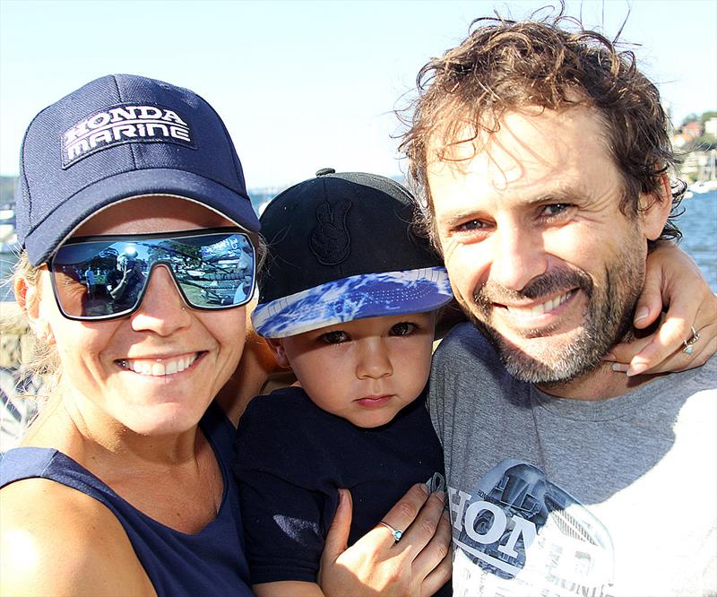 18ft Skiff JJ Giltinan Championship champion David McDiarmid with his family, Jana and Viktor - photo © Frank Quealey