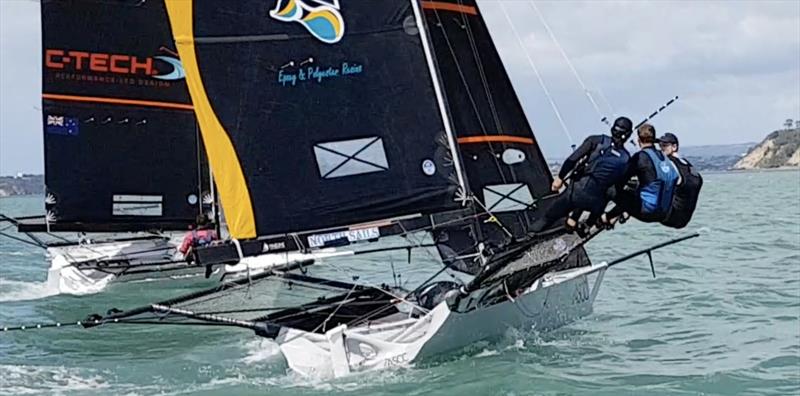 ASCC and C-Tech - 18ft skiff - Waitemata Harbour  - photo © Suellen Davies / Auckland Skiff League