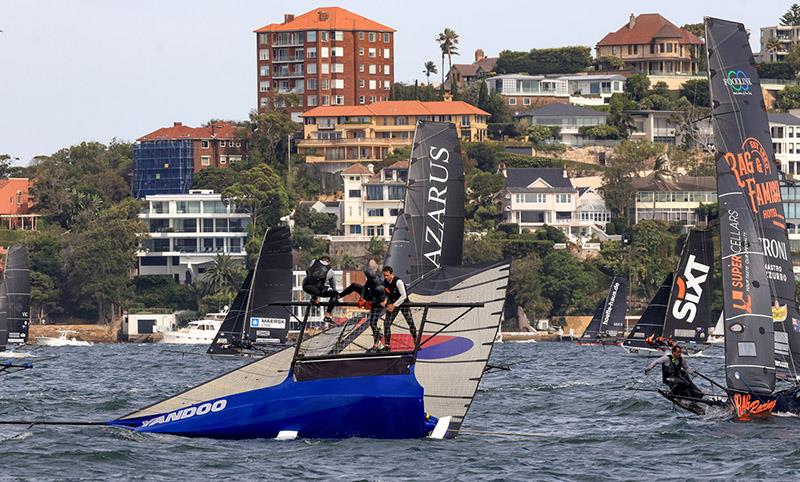 Capsize for Yandoo in Race 6 - 2024 JJ Giltinan Championship - photo © SailMedia