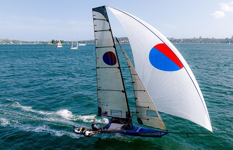 JJ Giltinan world champion Yandoo leads the Australian team to Italy photo copyright SailMedia taken at Australian 18 Footers League and featuring the 18ft Skiff class