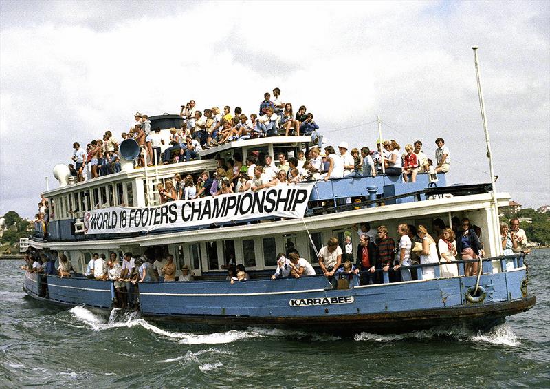 One of the spectator ferrys following the world championship in 1979 photo copyright Archive taken at Australian 18 Footers League and featuring the 18ft Skiff class