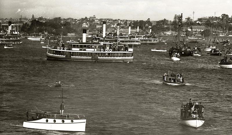 Scene of the League's first season racing in 1935 - 18 footer Australian Championships photo copyright John Stanley collection taken at Australian 18 Footers League and featuring the 18ft Skiff class