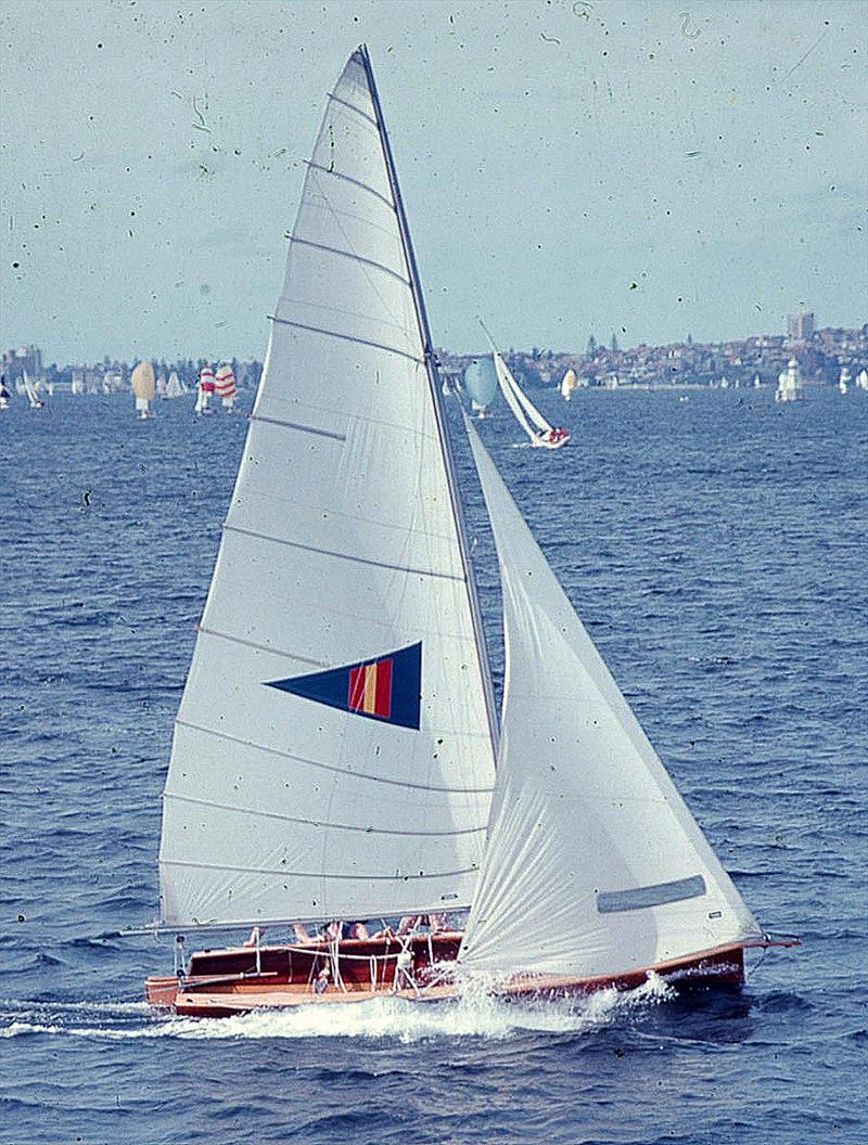 Thomas Cameron (Hugh Treharne) won the 1970 worlds from Willie B photo copyright Archive taken at Australian 18 Footers League and featuring the 18ft Skiff class