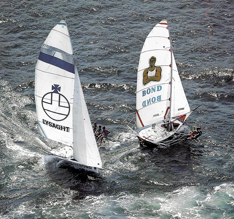 Close racing between Lysaght Colorbond and Chesty Bond in 1984 - photo © Archive