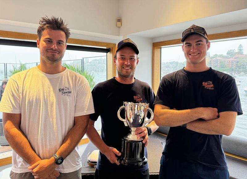 Rag and Famish team after last Sunday's race - Sixt Spring Championship photo copyright Jason McCormack 18 footers taken at Australian 18 Footers League and featuring the 18ft Skiff class