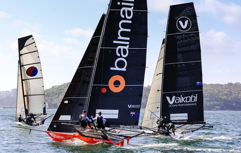 Setting spinnakers for the run home - 18ft Skiff NSW Championship 2024 - photo © SailMedia