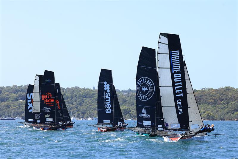 Race start - 18ft Skiff NSW Championship 2024 photo copyright SailMedia taken at Australian 18 Footers League and featuring the 18ft Skiff class