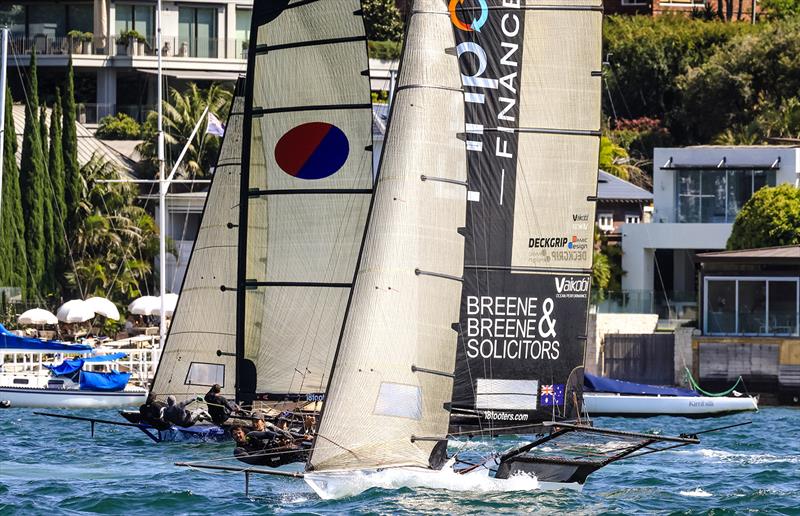 Yandoo and Finport Finance in Race 8 - 18ft Skiff NSW Championship 2024 photo copyright SailMedia taken at Australian 18 Footers League and featuring the 18ft Skiff class