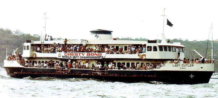 1984 World Championship spectator ferry photo copyright Archive taken at Australian 18 Footers League and featuring the 18ft Skiff class