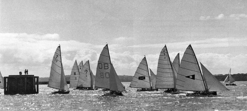 Race 2 start at the 1954 Worlds in Auckland - JJ Giltinan 18ft Skiff Championship - photo © Archive