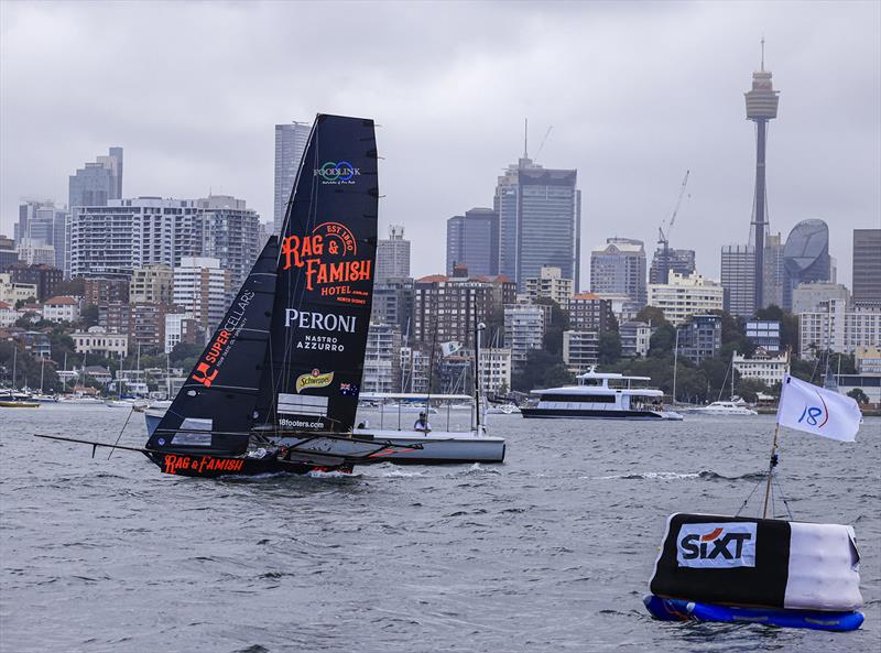 Crossing the finish line a winner .. again - 18ft Skiff Club Championship - photo © SailMedia