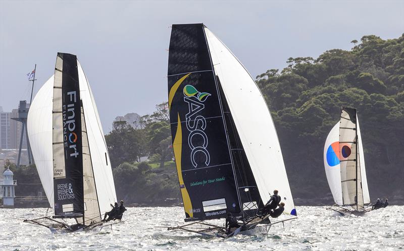 Winnings 2025 JJ Giltinan 18ft Skiff Championship Race 1: New Zealand's ASCC chases the two leaders - photo © SailMedia