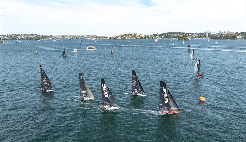 Winnings 2025 JJ Giltinan 18ft Skiff Championship Race 9 photo copyright SailMedia taken at Australian 18 Footers League and featuring the 18ft Skiff class