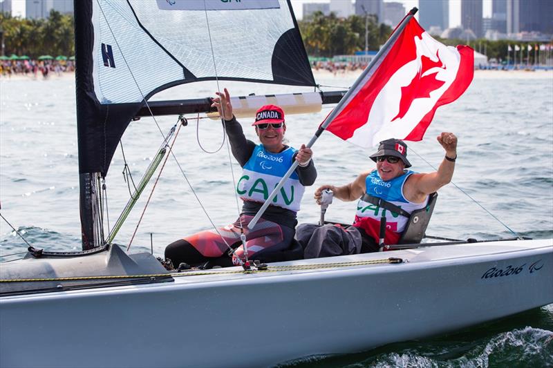 Silver for John McRoberts and Jackie Gay (CAN) at the Rio 2016 Paralympic Sailing Competition photo copyright Richard Langdon / Ocean Images taken at  and featuring the SKUD 18 class