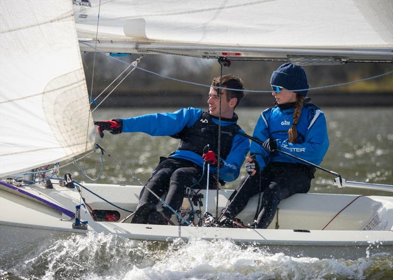 Edie Carter and Joe Warwicker during the Snipe Junior, Women's and Under 30 Nationals 2026 at Bough Beech - photo © Amy Barrett