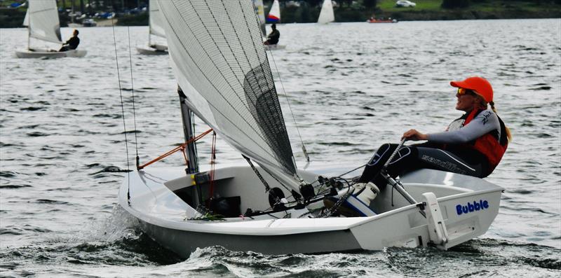 Brenda Hoult styling it up the beat during the Solo Inland Championship 2021 at Grafham Water - photo © Will Loy