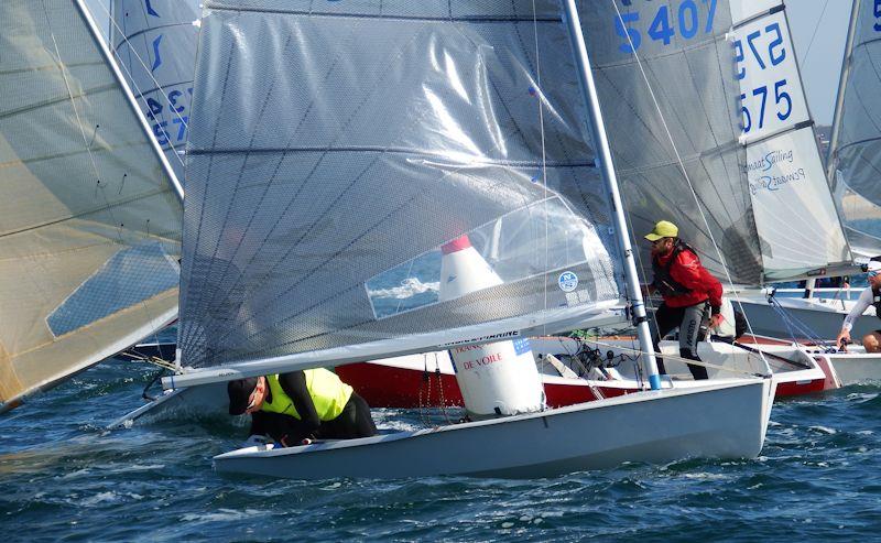 Magic Marine Solo Nation's Cup in Carnac - Event winner James Boyce loses his rudder in race 3 photo copyright Will Loy taken at Yacht Club de Carnac and featuring the Solo class