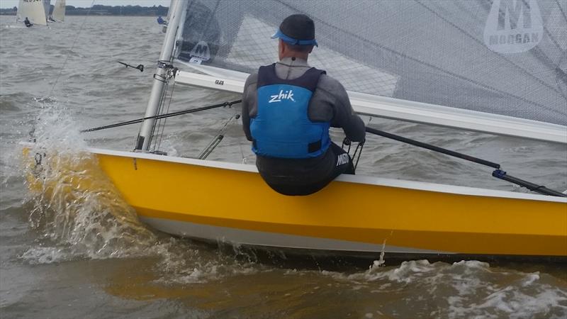 Nigel Thomas on day 2 of the Allen 2024 Solo Nationals at Brightlingsea photo copyright Will Loy taken at Brightlingsea Sailing Club and featuring the Solo class