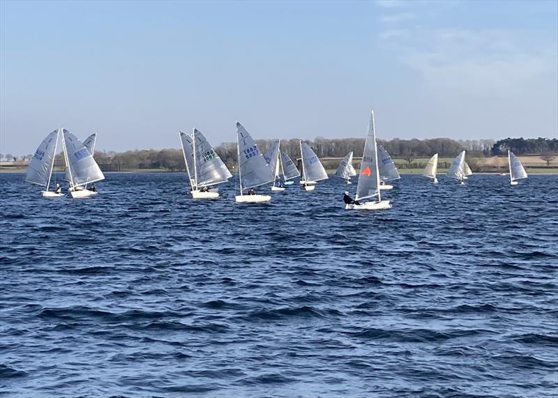 Olly Davenport heads upwind during the Solo Winter Championship at Rutland - photo © Don Munro