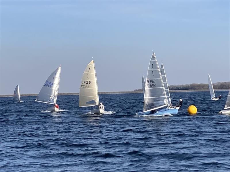 Willie Todd rounding at pace during the Solo Winter Championship at Rutland photo copyright Don Munro taken at Rutland Sailing Club and featuring the Solo class