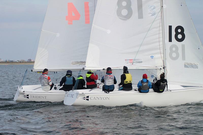 RYA National Match Racing Series qualifier 2 photo copyright RTYC taken at Queen Mary Sailing Club and featuring the Sonar class