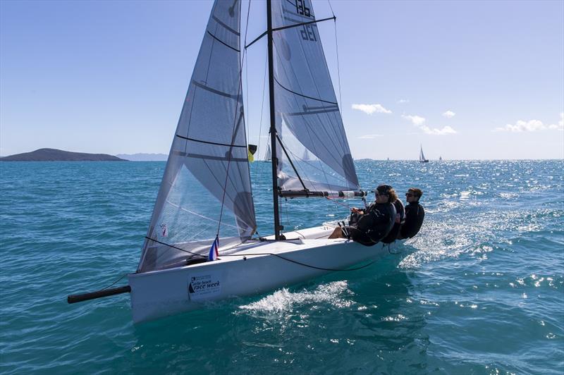 Sticky Fingers on fire on day 3 of Airlie Beach Race Week 2017 - photo © Andrea Francolini 