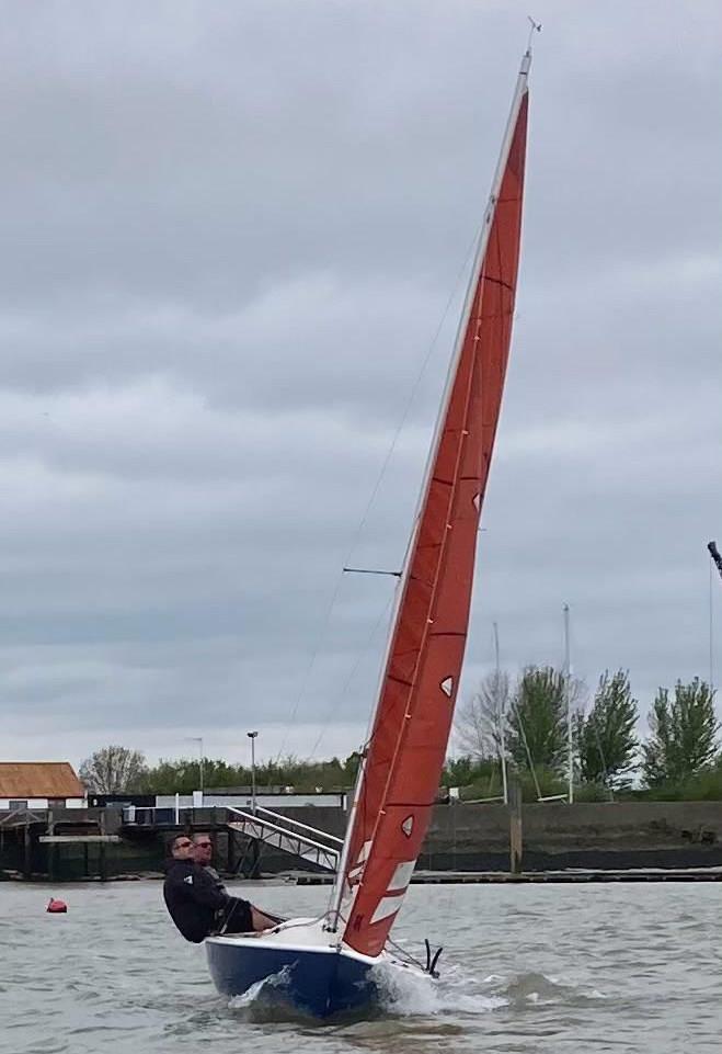 Malcolm Hutchings and Dave Hyde, sailing on Lady Penelope 819, during trial runs for the Hyde Sails B3 Squib Main & Jib Designs at Royal Corinthian Yacht Club photo copyright Nigel Grogan taken at Royal Corinthian Yacht Club and featuring the Squib class