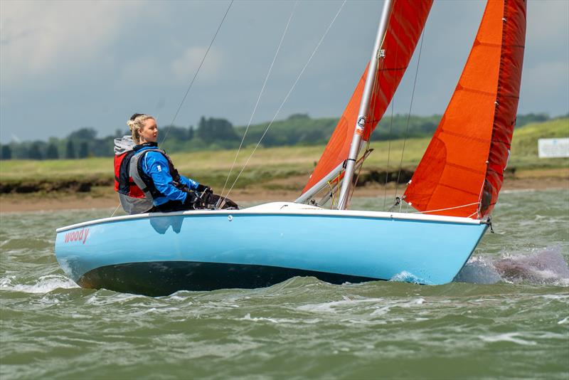 Olly Wastnage and Claudia Strang during the Squib East Coast Championship 2024 at Royal Corinthian Yacht Club photo copyright Petru Balau Sports Photography / sports.hub47.com taken at Royal Corinthian Yacht Club, Burnham and featuring the Squib class