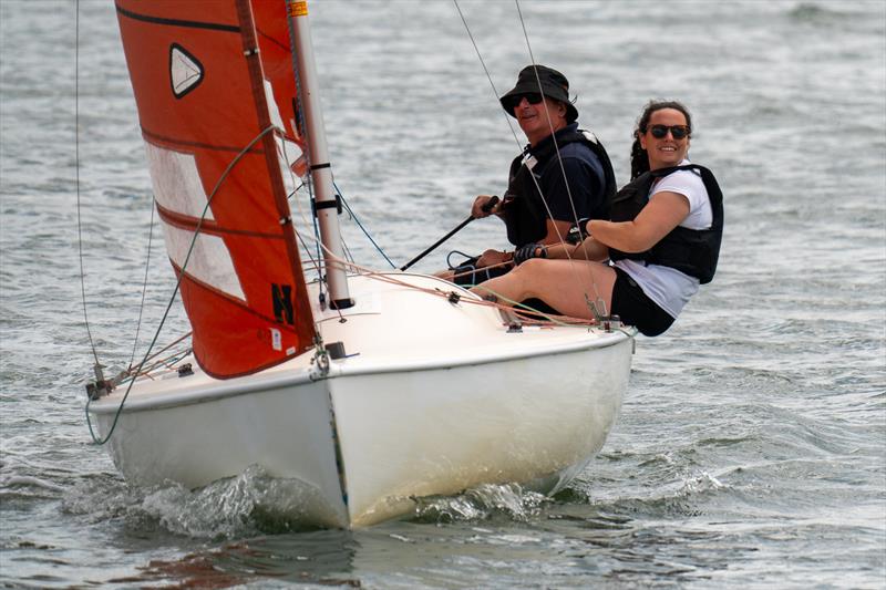 Malcolm and Portia Hutchings take second overall in the Squib class Jimmy Starling Trophy at Burnham photo copyright Petru Balau Sports Photography / sports.hub47.com taken at Burnham Sailing Club and featuring the Squib class