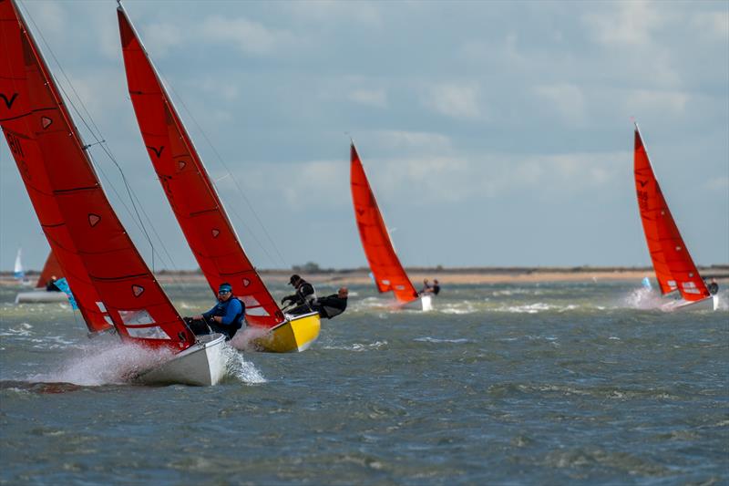 Squibs sailing during the second day of Burnham Week 2024 photo copyright Petru Balau Sports Photography / sports.hub47.com taken at Royal Corinthian Yacht Club, Burnham and featuring the Squib class