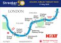 Holt Streaker Golden Jubilee Tideway Race route © Streaker Class