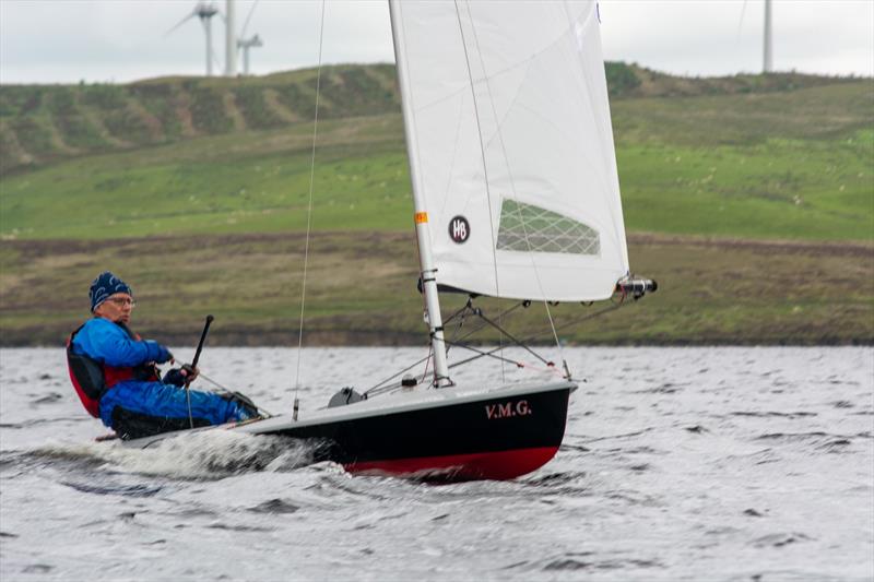 Pete Coop in his Streaker during the Border Counties Midweek Sailing Series at Llyn Brenig photo copyright Pete Chambers taken at Llyn Brenig Sailing Club and featuring the Streaker class