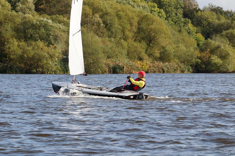 1st Overall Pete Coop during the Border Counties Midweek Sailing Series at Winsford Flash - photo © Lewis Bowden