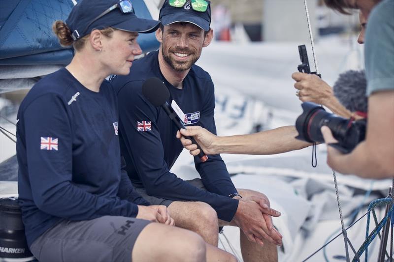 Maggie Adamson and Cal Finlayson (GBR) win the Offshore Double Handed World Championship - Agglomeration Final photo copyright Anne Beaugé / LGL taken at  and featuring the Sun Fast 30 class