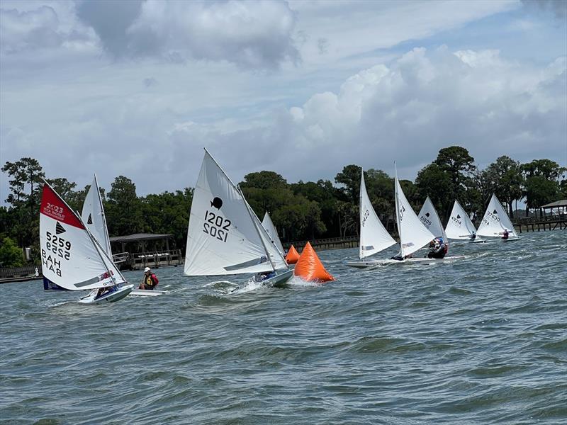 Sunfish racing action on the waters off the Savannah Yacht Club - photo © the Savannah Yacht Club