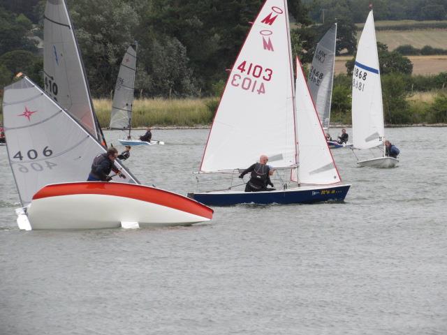 Border Counties Midweek Sailing at Shotwick Lake - That's a close one! - photo © Brian Herring