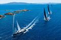 The Giorgio Armani Superyacht Regatta fleet at the Isola dei Monaci &copy; YCCS / Studio Borlenghi