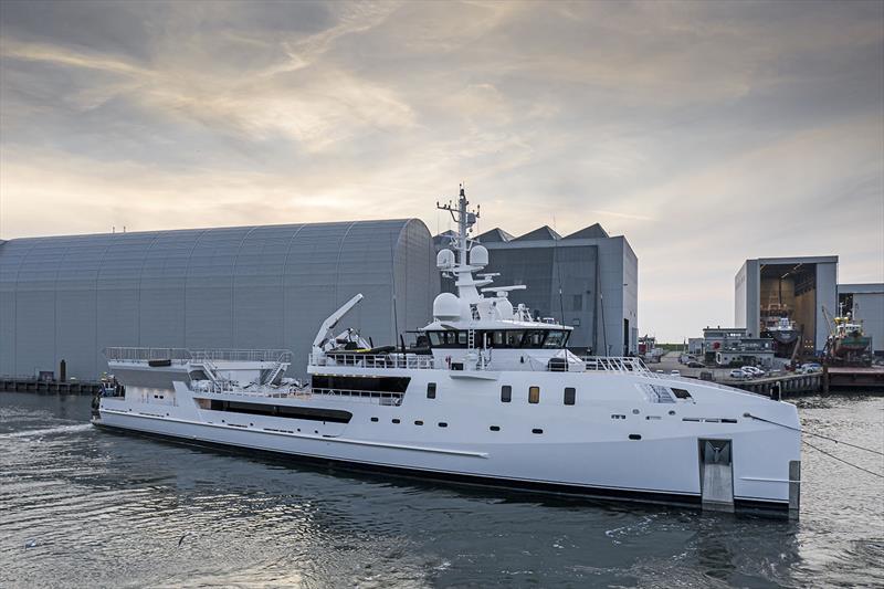 Ruggedness, yet a purposeful beauty signals an expedition vessel. - photo © Damen Yachting