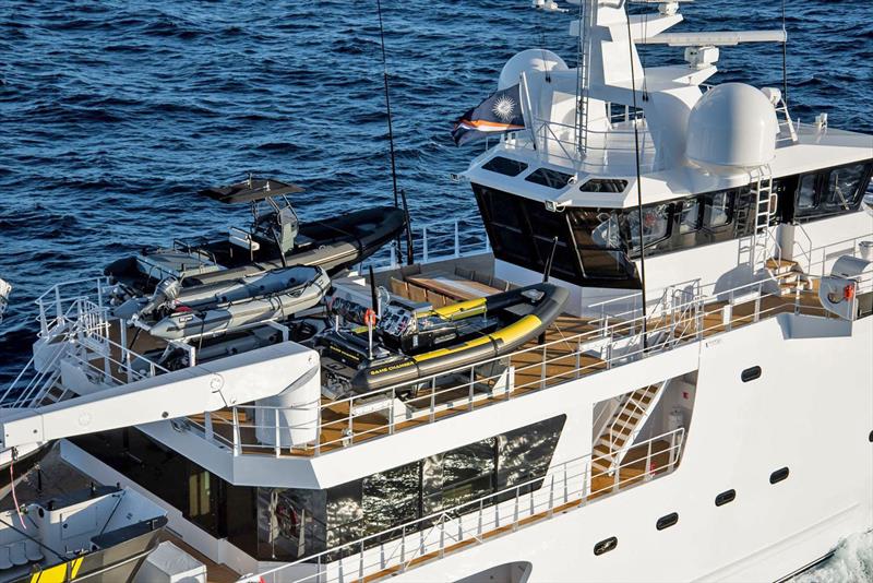Bring the toys! A specialty of the expedition vessel is the array of craft brought along for the journey. - photo © Damen Yachting